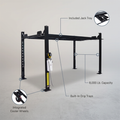 4-Post Automotive Deluxe Storage Car Lift 8,000 Lb. Capacity with Casters, Drip Trays and Jack Tray