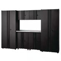 7-Piece Regular Duty Welded Steel Garage Storage System in Black (109 In. W X 75 In. H X 19.6 In. D)