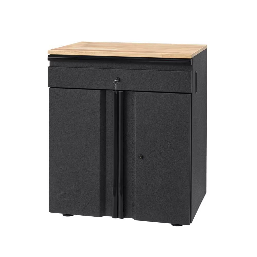 106 In. W X 82 In. H X 24 In. D 19-Gauge Extra Wide Welded Steel 4-Piece Heavy Duty Garage Storage System in Black