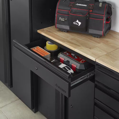 106 In. W X 82 In. H X 24 In. D 19-Gauge Extra Wide Welded Steel 4-Piece Heavy Duty Garage Storage System in Black