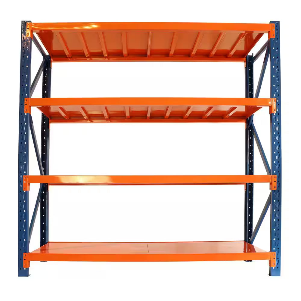 4400 Lb. 4-Tier Orange Steel Heavy Duty Adjustable Freestanding Storage Rack Garage Shelves