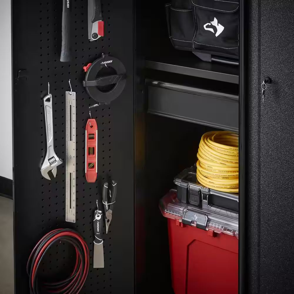 106 In. W X 82 In. H X 24 In. D 19-Gauge Extra Wide Welded Steel 4-Piece Heavy Duty Garage Storage System in Black