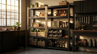 5-Tier Metal Shelves Heavy Duty Storage Shelves Adjustable Garage Shelf in Black (23 In. W X 72 In. H X 47 In. D) — Lifestyle